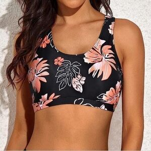 NWT Holipick Floral Tropical Curvy Plus Size Bikini Top Hawaiian Women’s 20W